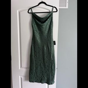 Lulus Jacquard Midi Slip Dress - Medium